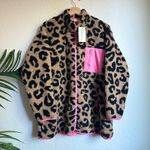 Southern Stitch Leopard Pink Trim Full Zip Sherpa Jacket L/XL NWT Photo 0