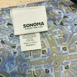 Sonoma Blue and white paisley  duster cardigan wrap western tassel boho bohemian Photo 1