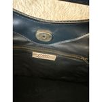 Vintage Letisse Black Leather Accordion Clutch Handbag Top Handle Photo 4