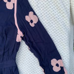 Boden Navy Dress with pink flowers sz 6 floral office business casual summer Blue Photo 3