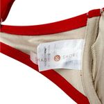 Shade & Shore Bright Red Underwire Padded Spaghetti Strap Bikini Top Size 34D Photo 2