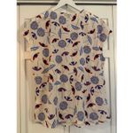 Talbots printed nautical beach umbrella blouse XL Photo 4
