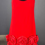 Women’s Red Bodycon Flower Dress Corset Style Back Size L NWOT Size L Photo 0