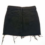 PacSun  26 Black Denim Mini Skirt Jean Ripped Frayed Photo 1