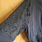 Boohoo Dress NWT Plus 16 1X Black Lacy Gauze Beach NEW Boho Long Sleeve Lace Photo 1