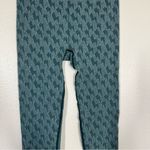 Oiselle  Green Lightning Bolt Printed Seamless Leggings Photo 9