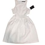 ZARA NWT  Trafaluc White Brocade Cutout Sleeveless Dress-Medium Photo 4