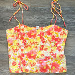 Old Navy  Floral Linen Blend Tank Top Photo 0