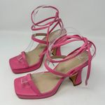 BP New, . Netta Pink Platform Lace Up Ankle Sandals Size 7 Photo 1