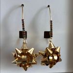 Betsey Johnson | Gold Bow Christmas Earrings π Photo 6