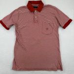 Valentino Jeans Red Stripe Short Sleeve Collared Polo Shirt Made in Italy M READ Size M Photo 0