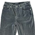 Ralph Lauren Vintage Lauren Dark Gray Velvet Tapered Pants 5 Pocket Jeans size 6 Photo 2