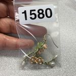 Woodland Whimsy Floral Drop Earrings with Teardrop Pearl Cottagecore & Fairycore Green Photo 5