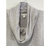 Garnet Hill Size L Gray Heathered Cowl-Neck Tencel Tunic Top Neutral Gorpcore Photo 5