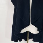 Anthropologie Look by M for Black Sleeveless Tiered Open Cardigan/Shawl OS Photo 2