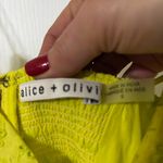 Alice + Olivia 'Fae' Eyelet Sleeveless Mini-Dress Lemon Sorbet Size 6 Photo 5