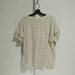 Current/Elliott Current Elliott the ruffle roadle tee ecru split 2 Photo 3