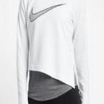 Nike dri fit white training cropped top sz small Photo 0