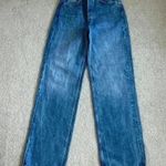 ZARA high rise button front straight leg blue jeans in size 2 Photo 0