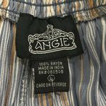 Angie NWT Womens Striped Wide Leg Pants with Tie Large Blue Photo 7