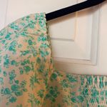 Levi's NWT Levi’s Women’s Long Sleeve Yvie Blouse, Crop Top, Green and Cream Floral Photo 9