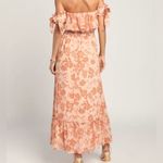Lulus  Love & Blooms Blush Floral Print Off Shoulder Dress M Peach NWT IN PKG Photo 1