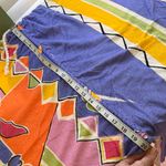 Vintage Terrycloth Colorful Geometric Patterned Dress Purple Size XL Photo 9