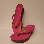 UGG  Ruby Wedge Flip Flop Sandals Women’s Pink & Tan Size 8 /W8 Photo 2