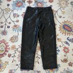 Abercrombie & Fitch Vegan Leather Black The Ankle Straight Ultra High Rise Pant Photo 3