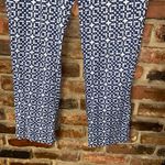 Laundry by Shelli Segal  Blue & White Slim Fit Cropped Pants Women's Size 6 Photo 4
