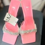 ZARA rhinestone Vinyl high heel sandals 1324/010 size 36 Photo 14
