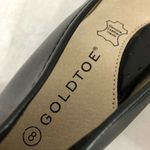 Goldtoe Womens Ballet Flats Faux Leather Slip On Bow Gold Black Size 8 Photo 5