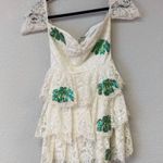 Lovers + Friends White Lace Palm Print Dress Photo 2