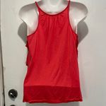 Loft Red Ruffled Tie Front Sleeveless Tank Top Photo 1