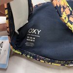 Roxy Juniors Beach Classics Halter Bikini Top Size M Navy Blue Floral New Photo 5