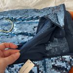 Reformation  Elise Knit Blue Sequin Dress Size Medium NWT Photo 15