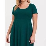 Torrid  Emerald Green Short Sleeve Sweater Skater Dress Sz.4 NWT Photo 0