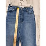 Refuge  Women’s Medium Wash Flare Jeans Raw Hem – Size M Photo 4
