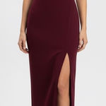 TSP Maxi Dress Burgundy Spaghetti Strap Slit Evening Formal XS Red Photo 0