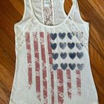 American Rag  Flag Tank with Lace Inserts Photo 0