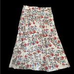 MikaRose  Floral A-Line Skirt - White and Pink Photo 1