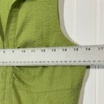 Faded Glory  Sleeveless Blouse Small 4/6 Lime Green Collared Y2K Stretch Top Photo 4