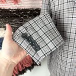 Free People  Cali Plaid Blazer Neutral Grey Sz XL Photo 4