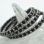 Anthropologie  Serafina Triple strand Wrap bracelet Black/silver Photo 2
