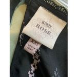 Pink Rose Knox Rose Blouse Size X XL Black Beaded Sheer Velvet Panel Boho Photo 2