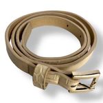 Tommy Hilfiger Woman's Light Tan Croco Leather Belt Size 6 Photo 0