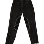 Ovation Women's Black Denim Knee Patch Riding Breeches Size 28 Photo 0