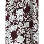 ZARA  Skirt Women XS Burgundy‎ White Floral Midi Boho Cottagecore Whimsical Photo 4