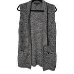 Banana Republic Womens Sleeveless Cardigan Sweater Open Front Knit Black Size XS Photo 2