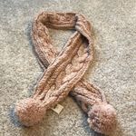 Francesca's New Francesca’s knit scarf, cable design, knit twin pom pom, new with tag Photo 0